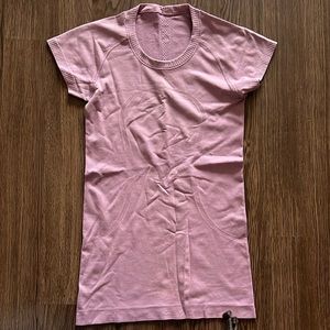 Purple lululemon run swiftly tech short sleeve shirt